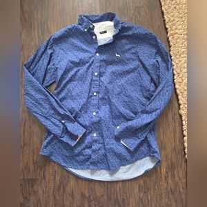 Harmont & Blaine Navy Patterned Button Down Shirt